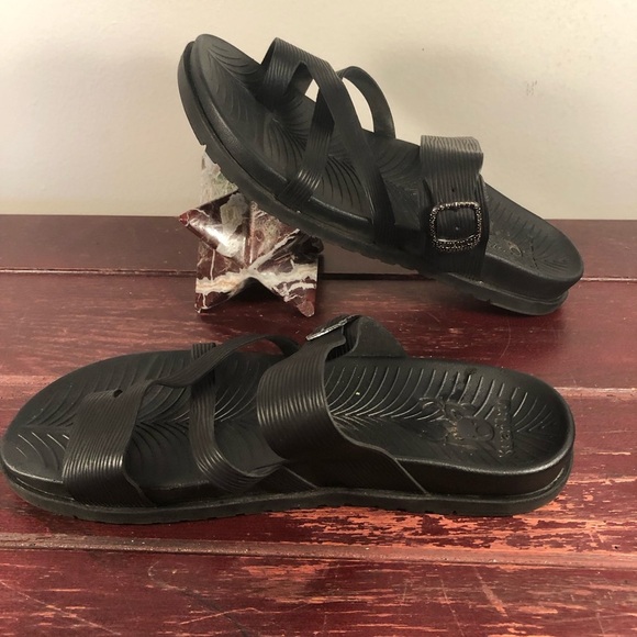 Kuailu Women's Orthopedic Yoga Mat Beach Sandals Black Size 9 - Picture 3 of 8